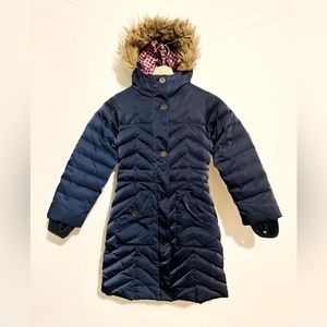 Lands’ End Winter Down Jacket- Navy Blue - Girls’ size 7/8